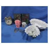 Skeleton Keys, Ceramic Baskets,Clock&more