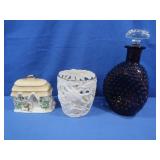 Vintage Italian Empoli Amethyst Purple Hobnail