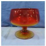Vintage Blenko Glass Pedestal Bowl