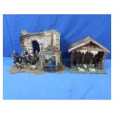 2 Nativity Scenes - 13.5x7x8.75"H & 9.5x5x7.5"H