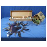 Mother Goose Mobile, Handmade "Book" Birdhouse