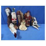 Wooden and Cloth Holiday Figures