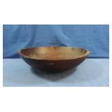 Vintage Hand-turned Wooden Dough Bowl 14x15"
