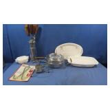 Lg Corning Ware Casserole Dish w/cradle,Meat