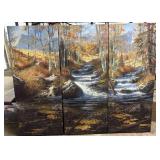 3 Panel Landscape Painting - Aspen Triptych,