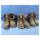 Timberland Boots + Sperry Boots, like new tread