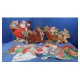 Vintage Cardboard Cut Out Christmas Hangings