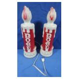 2 Vintage Candle Blow Molds w/lights