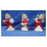 Vintage Japanese Ceramic Christmas Angel Figures