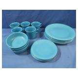 Peacock Blue Fiestaware Plates &Mugs