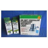 NIB 300W Fluorescent Security LIght&Bulbs