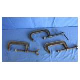 3 Vintage C-Clamps