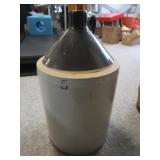 Vintage 5gal Two-tone Stoneware Jug-20"H-No