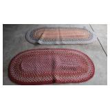 2 Braided Rugs approx 80"&65"L