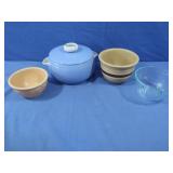 Decorative Ceramic Lidded Pot,Ceramic &Glass