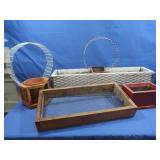 Metal Mesh Planter w/Wood Insert 36x8x8, Soil
