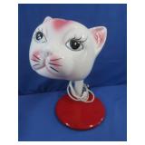 Vintage Ceramic Cat Head Lamp