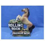 Vintage Rolling Rock Chalkware Sign-small chips