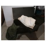 Wooden Trunk w/Military Bags-32x16.5x13"