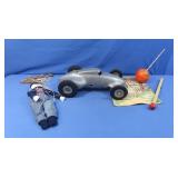 Vintage Metal Race Car 9x16",Campfire Girl