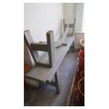 2 Wooden Benches70.5x1x17"H&72x9.5x17.5"H