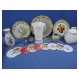 Vintage Daher Decorated Ware Plates,Vintage Foley