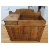 Vintage Oak Dry Sink 43.5x18.25x41.5" - Good Cond