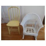 Vintage Child Wicker Rocking Chair&Vintage Child