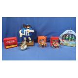 Vintage Coca Cola Coin Bank,Vintage Smurf Pez
