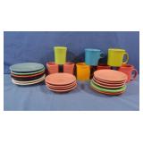 Fiestaware-5 Lg. Coffee Cups,2 Juice,18 Saucers