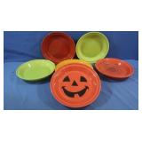 Fiestaware-6-10" Pie Plates incl. Happy Pumpkin