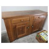 Vintage Wooden Hutch/Cabinet 51x16.5x29.5"H