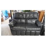 Double Reclining Leather Loveseat 57x41x36"H
