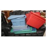 Various Totes,Some w/Lids