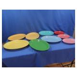 Fiestaware-14" Serving Plates, 3-10"&12" Bowls