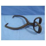 Vintage Iron Ice Block Tongs, 15"L