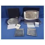 Wendell August Tray,Plaques & 2 sm Plates