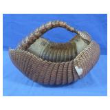 Vintage Armadillo Shell Basket (taxidermy Folk