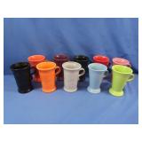 Fiestaware-10 Tall Coffee Mugs