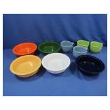 Fiestaware-5 Soup Bowls,4 Soup Cups