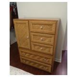 Henry Link Wooden Wicker Chest