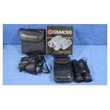 Simmons AETEC Compact Binoculars &Tasco 10x25