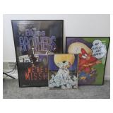 3 Framed Posters