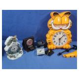 Vintage Garfield Wall Clock,Several Small &Travel