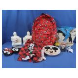 Misc Disney Items-Backpack,Bags,Plate&more