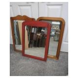 3 Vintage Wood-framed