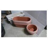 6 Acrylic Flower Boxes/Pots,LArgest 12x26x12"