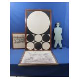3 Framed Artwork Pcs,Wooden Wall Hanging&more