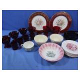 Vintage Viking Glass Sherbert Dishes &other