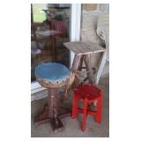 3 Sm Outdoor Tables-various Sizes, 25"Hx12" Sq.Top